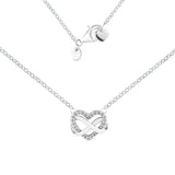 925 Sterling Silver Infinity Heart Necklace for Women DIY Charms