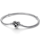 Sparkling Infinity Winged Heart Bangle