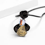 Moonstone Pendant Necklace for Women, Sparkling Sweater Chain for Party
