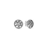 Family Tree Stud Earrings In 925 Sterling Silver Wishbone Women Earring Hoop