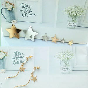 Kc K Plated Star Eardrop DIY Jewelry Component 6pcs