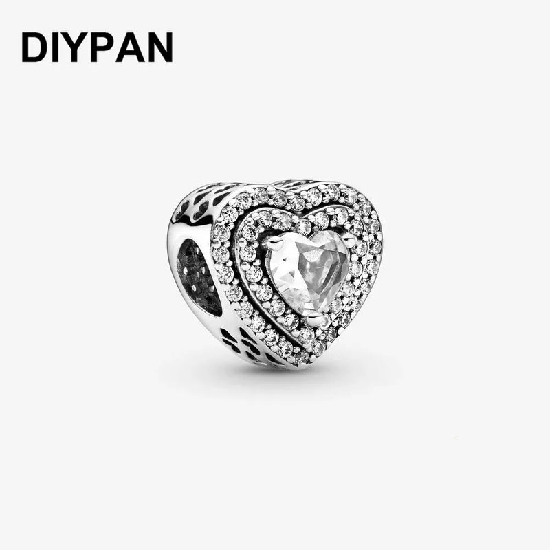 Leveled Hearts Charm for Pan Bracelet Bangle