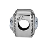 925 Silver Clear CZ Love Charm for Bracelets