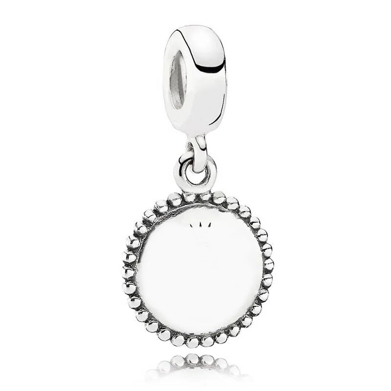 Sparkling Love Bow Flower Necklace Pendant Charm 925 Silver Bead Jewelry