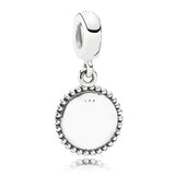Sparkling Love Bow Flower Necklace Pendant Charm 925 Silver Bead Jewelry