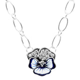 Moon & Stars Heart Leaves Pave Necklace 925 Sterling Silver Charm Jewelry