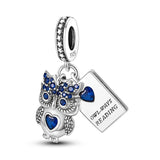 Sparkling Owl Cat Star Love Moon Charm Beads for Bracelet Necklace Pendant