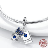 Sparkling Owl Cat Star Love Moon Charm Beads for Bracelet Necklace Pendant