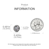 Pave CZ Butterfly Bead Charm for Jewelry Making