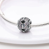 Pave CZ Butterfly Bead Charm for Jewelry Making