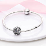 Pave CZ Butterfly Bead Charm for Jewelry Making