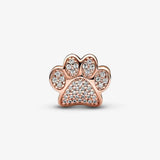 Sparkling Paw Print Charm for Bracelet Bangle Jewelry Making