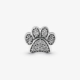 Sparkling Paw Print Charm for Bracelet Bangle Jewelry Making