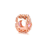 Pink Daisy Flower Charm 925 Silver Jewelry for Bracelets
