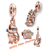 Pink Hot Air Balloon Silver 925 Bracelet Charm Pendant Jewelry Gift