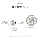 Rainbow Zircon Evil Sun Eye Silver Beads Charm for Jewelry Making