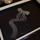 Rhinestone Crystal Butterfly Hair Clip Tassel Hair Pins Party Wedding Jewelry