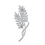 Sparkling Rhinestone Paddy Brooch Pin Leaves Crystal Wheat Ears Brooches