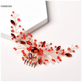 Sparkling Rhinestone Hair Combs Beads Hairpins for Bride Wedding Hair Jewelry