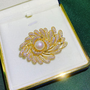 Rhinestone Pearl Flower Brooch Wedding Jewelry Accessories Pins