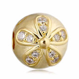 Rose Stripes Hearts Beads 925 Silver Charm for Bracelet
