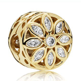 Rose Stripes Hearts Beads 925 Silver Charm for Bracelet