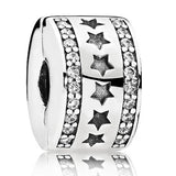 Sterling Silver Starry Formation Insignia Charm Bead for Bracelet