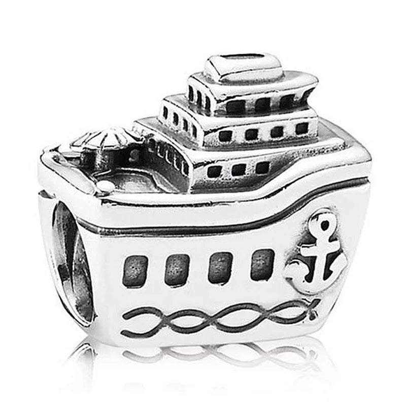 Sparkling Shooting Star Family Infinity Heart Anchored Cruise Bead Charm