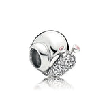 Sparkling Snail Charms Crystal Beads for DIY Bracelets