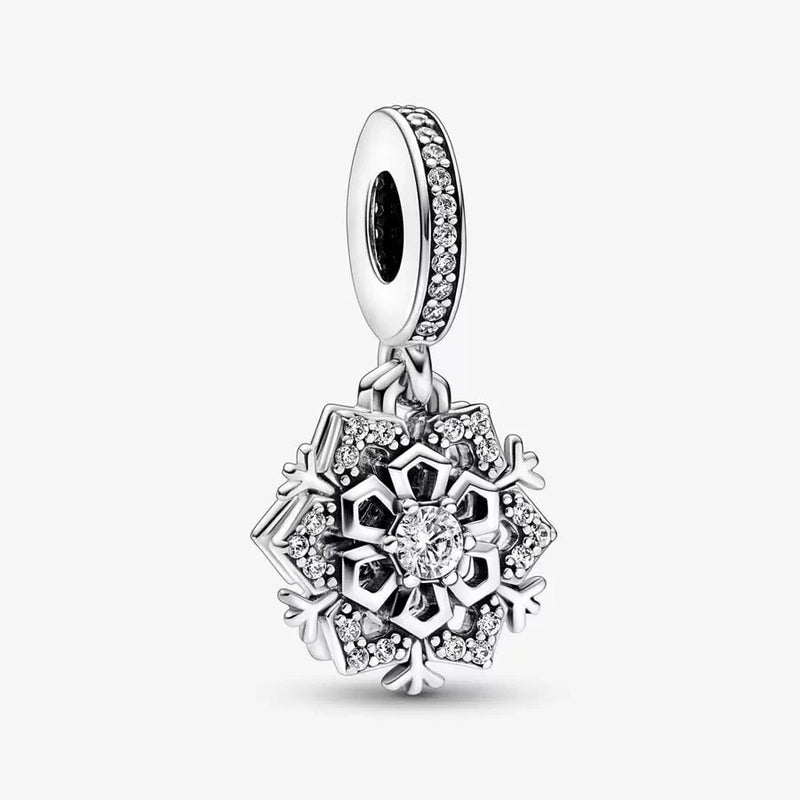 Snowflake Dangle Charm for Bracelet Bangle Jewelry