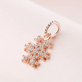 Snowflake Pendant Rose Beads for DIY Jewelry Making