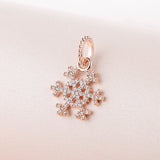 Snowflake Pendant Rose Beads for DIY Jewelry Making