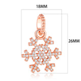 Snowflake Pendant Rose Beads for DIY Jewelry Making