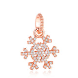 Snowflake Pendant Rose Beads for DIY Jewelry Making