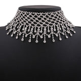 Sparkling Tassel Necklace Chain Water Diamond Mesh Female Bohemian