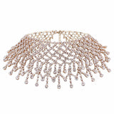 Sparkling Tassel Necklace Chain Water Diamond Mesh Female Bohemian