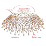 Sparkling Tassel Necklace Chain Water Diamond Mesh Female Bohemian
