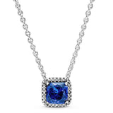Sparkling Heart Helm Script Collier Necklace 925 Sterling Silver Jewelry