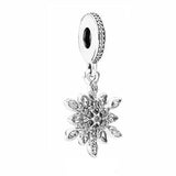 Snowflake Lace Botanique Pendant Charm 925 Sterling Silver Bead