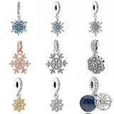 Snowflake Lace Botanique Pendant Charm 925 Sterling Silver Bead