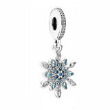 Snowflake Lace Botanique Pendant Charm 925 Sterling Silver Bead