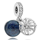Snowflake Lace Botanique Pendant Charm 925 Sterling Silver Bead