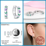 Zircon Flower Butterfly Bee Earrings 925 Silver