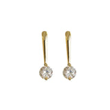 Zircon Geometry Earrings 925 Silver 14k Wedding Jewelry