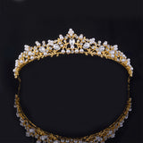 Rhinestone Tiara Crowns Wedding Headbands Pearl Hairbands Headdress