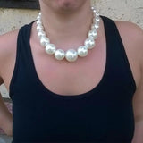 Vintage Pearl Necklace Earrings Set Wedding Women Jewelry
