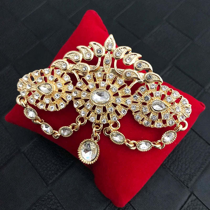 Luxury Crystal Water-Drop Shape Brooch for Bride