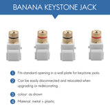 10Pcs White Snap-in Banana Speaker Posts