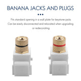 10Pcs White Snap-in Banana Speaker Posts