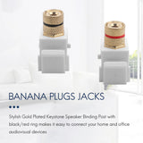 10Pcs White Snap-in Banana Speaker Posts